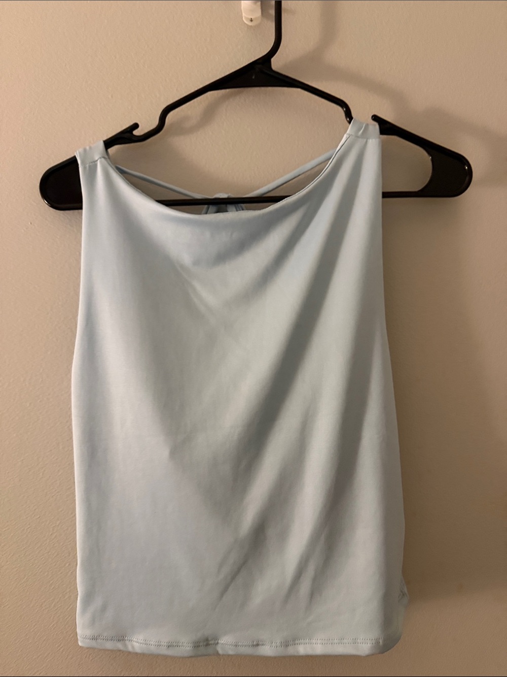 gaze Pale Blue Strappy Back Tank Top